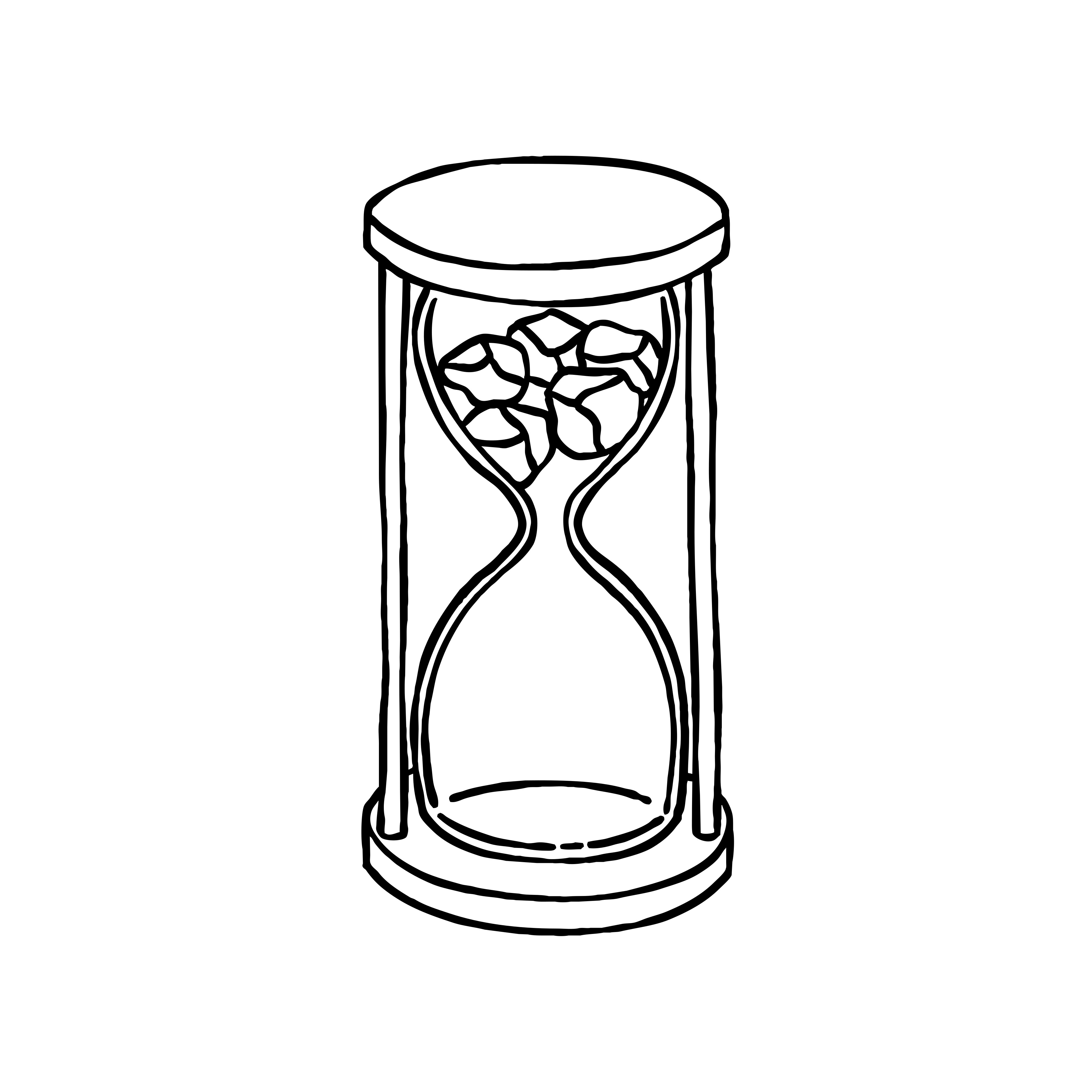 Illustration of an hourglass