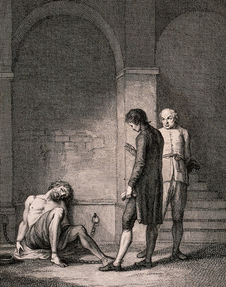 John Howard Visiting A Prisoner Who Is Chained To The Wall 1787