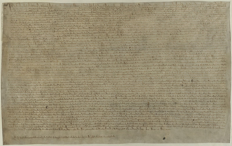 Magna Carta 1215 BL Cotton MS Augustus II 106