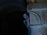 A spirit in the medieval crypt at the Oxford Castle Prison for Spooky Tours 