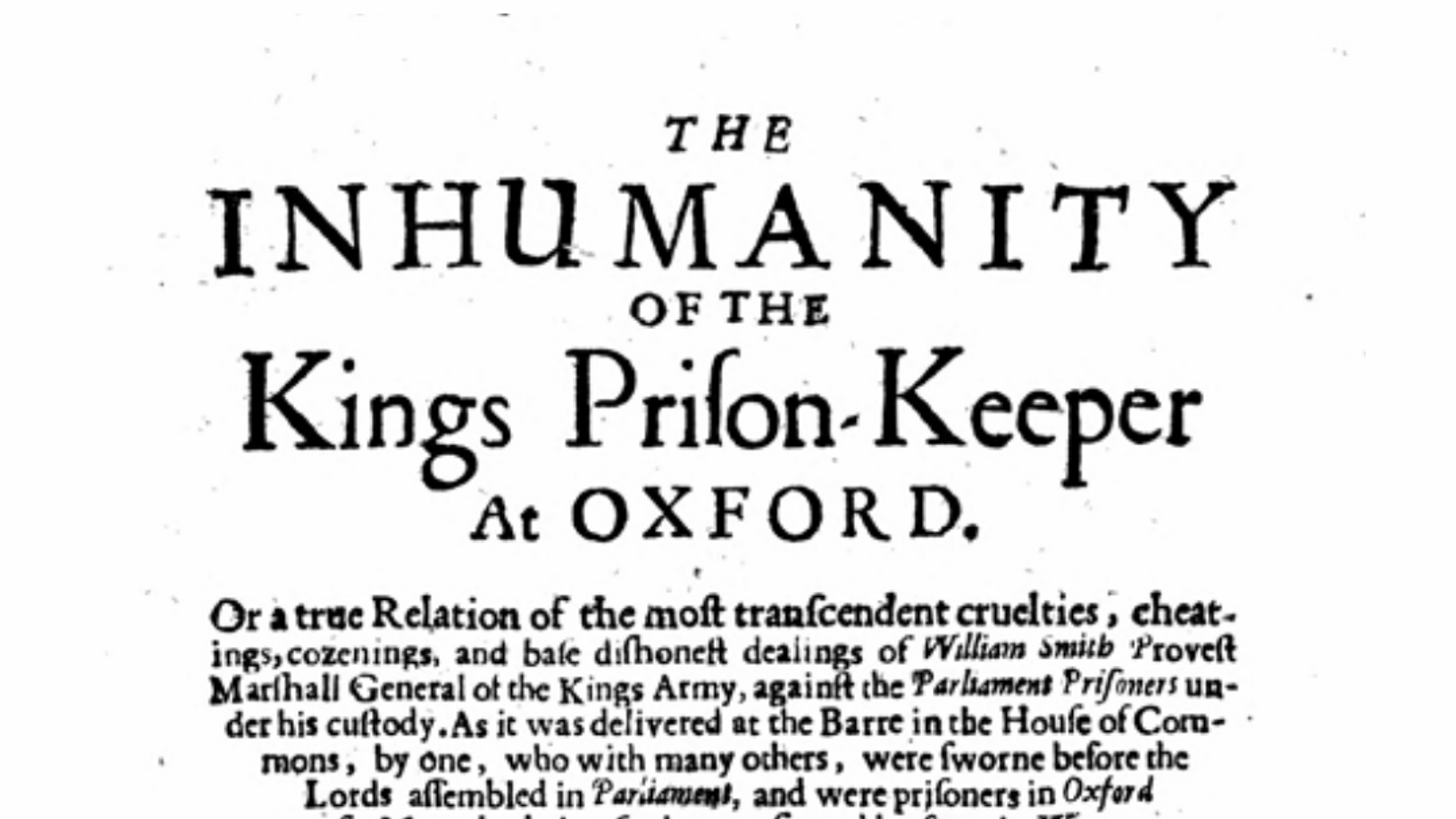 Inhumanety First person: The Inhumanity of an Oxford Jaylor